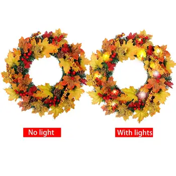 40CM New Thanksgiving Autumn Color Garland Golden Pumpkin Maple Leaf Fruit Branch Rattan Christmas Decoration Pendant Wreath
40CM New Thanksgiving Autumn Color Garland Golden Pumpkin Maple Leaf Fruit Branch Rattan Christmas Decoration Pendant Wreath