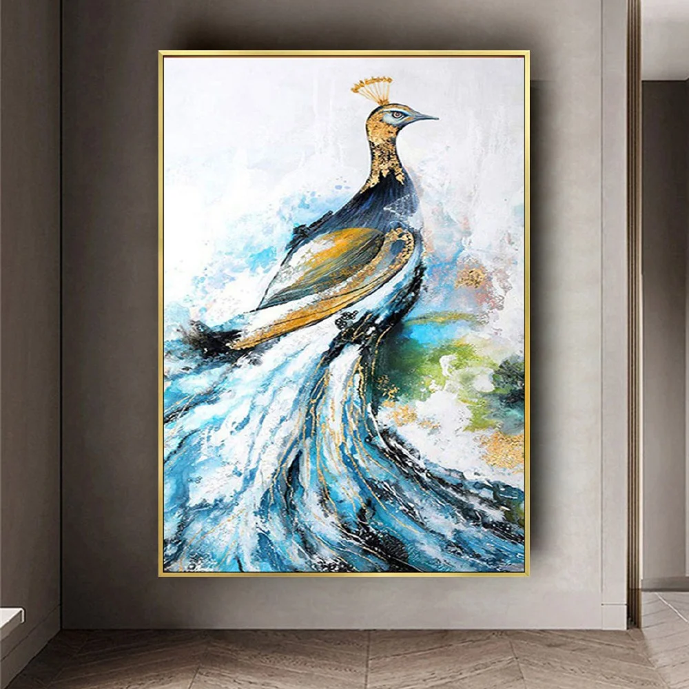 

100% Hand-painted Animal Oil Painting Watercolor Wild Wall Art Canvas Picture For Home Living Room Decor Mural Fashion Drawing