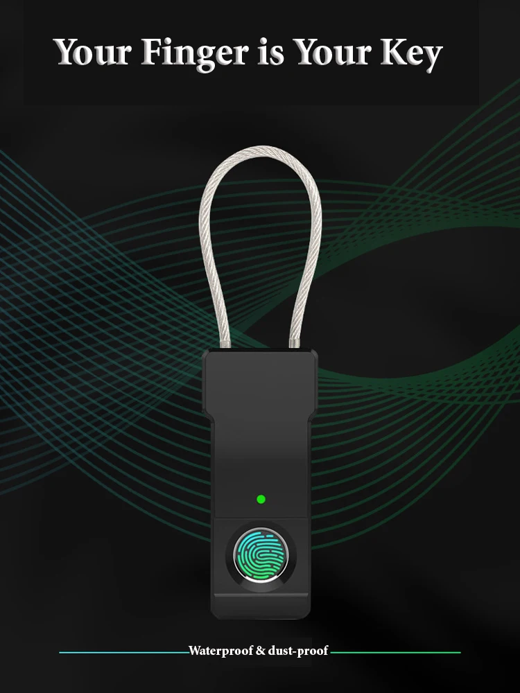 Fingerprint Lock Smart Padlock Thumbprint Door Padlocks Portable Anti-Theft Fingerprint Lock for Bag Drawer Suitcase Travel Key
Fingerprint Lock Smart Padlock Thumbprint Door Padlocks Portable Anti-Theft Fingerprint Lock for Bag Drawer Suitcase Travel Key