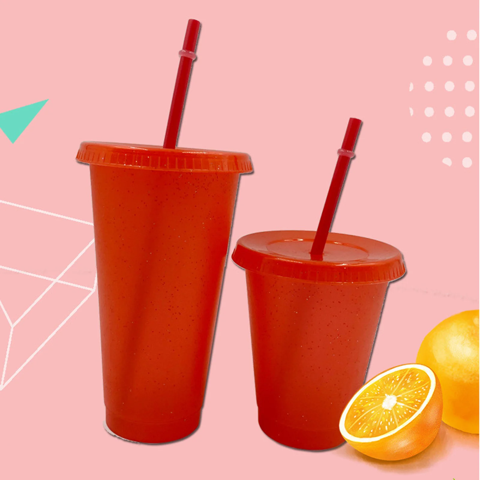 Powder Shiny Reusable Straw Cup Sequined Glitter Coffee Juice Mug Personalized Plastic Bottom Outdoor Portable | Дом и сад