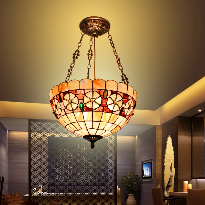 European Mediterranean Tiffany Retro Pendant Light Shell Bedroom Study Home Garden Restaurant Lamp deco chambre
European Mediterranean Tiffany Retro Pendant Light Shell Bedroom Study Home Garden Restaurant Lamp deco chambre