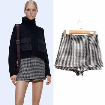 2020 ZA Women's Houndstooth Shorts Skirt Summer New High Waist Bag Hip Mini Shorts Skirt Side Stitching Dark Zipper Closure
2020 ZA Women's Houndstooth Shorts Skirt Summer New High Waist Bag Hip Mini Shorts Skirt Side Stitching Dark Zipper Closure