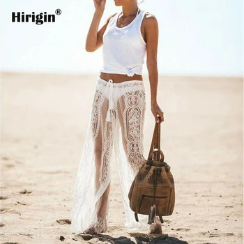 Women Crochet Wide Leg Pants Lace See Through Swimwear High Waisted Trousers Women's Clothes Summer Bikini Cover Ups
Women Crochet Wide Leg Pants Lace See Through Swimwear High Waisted Trousers Women's Clothes Summer Bikini Cover Ups