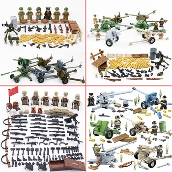 WW2 Military Weapons Accessories Building Blocks WW2 USA Soviet Soldiers Figures Weapons Army Military Brick Toys For Children
WW2 Military Weapons Accessories Building Blocks WW2 USA Soviet Soldiers Figures Weapons Army Military Brick Toys For Children