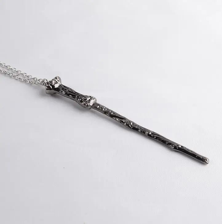 Harri Potter Magic Wand Vintage Necklace Pendant Metal Keychain Classic Goblet of Fire Toy Figures Key Ring For Fans Gifts