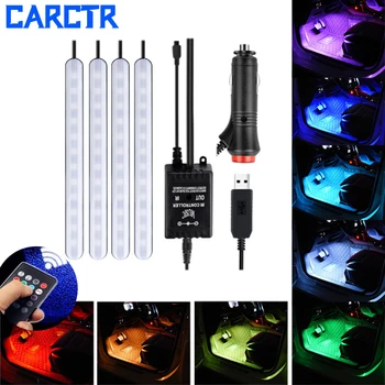 4 In1 Car Interior Light Atmosphere Light Strip RGB LED Voice/sound Control 7 Colors Modified Car Foot Ambient Lamp 1 Set F8
4 In1 Car Interior Light Atmosphere Light Strip RGB LED Voice/sound Control 7 Colors Modified Car Foot Ambient Lamp 1 Set F8