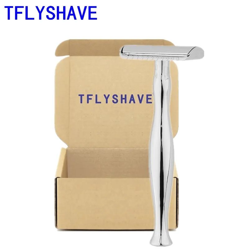 TFLYSHAVE Men's Safety Razor Closed Comb Double Edge Razor Zinc Alloy Classic Manual Shaver Long Handle Shaving Razor 10 Blades
TFLYSHAVE Men's Safety Razor Closed Comb Double Edge Razor Zinc Alloy Classic Manual Shaver Long Handle Shaving Razor 10 Blades