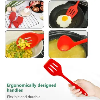 8-Pack Premium Silicone Kitchen Baking Set - Spatulas, Spoons & Turner - Heat Resistant Cooking Utensil(Red) D5BD
8-Pack Premium Silicone Kitchen Baking Set - Spatulas, Spoons & Turner - Heat Resistant Cooking Utensil(Red) D5BD