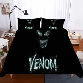 Custom Venom Printing Bedding Set Abstract Art Pattern Black Duvet Cover Se Pillowcase Superhero 2/3Pcs Single Double Bed Cover
Custom Venom Printing Bedding Set Abstract Art Pattern Black Duvet Cover Se Pillowcase Superhero 2/3Pcs Single Double Bed Cover