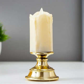 Night light with live flame effect "Small candle" LED from batteries 2xААА gold 7х7х14.5 cm 5169174
Night light with live flame effect "Small candle" LED from batteries 2xААА gold 7х7х14.5 cm 5169174