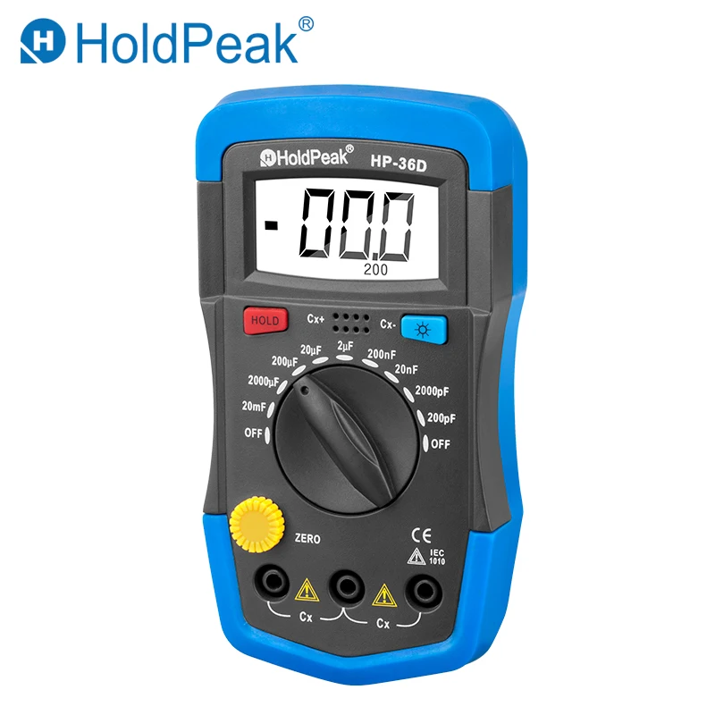 HoldPeak HP-36D Handheld capacimetro Digital Capacitance Meter tester 1999 counts Capacitor electronic diagnostic-tool Backlight
HoldPeak HP-36D Handheld capacimetro Digital Capacitance Meter tester 1999 counts Capacitor electronic diagnostic-tool Backlight