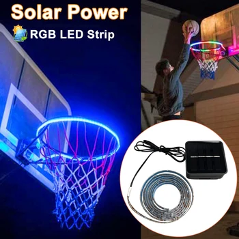 RGB LED Solar Light Outdoors IP65 Waterproof Basket Hoop Strip Light Multicolor Indicator Light For Evening Basketball Game D30
RGB LED Solar Light Outdoors IP65 Waterproof Basket Hoop Strip Light Multicolor Indicator Light For Evening Basketball Game D30