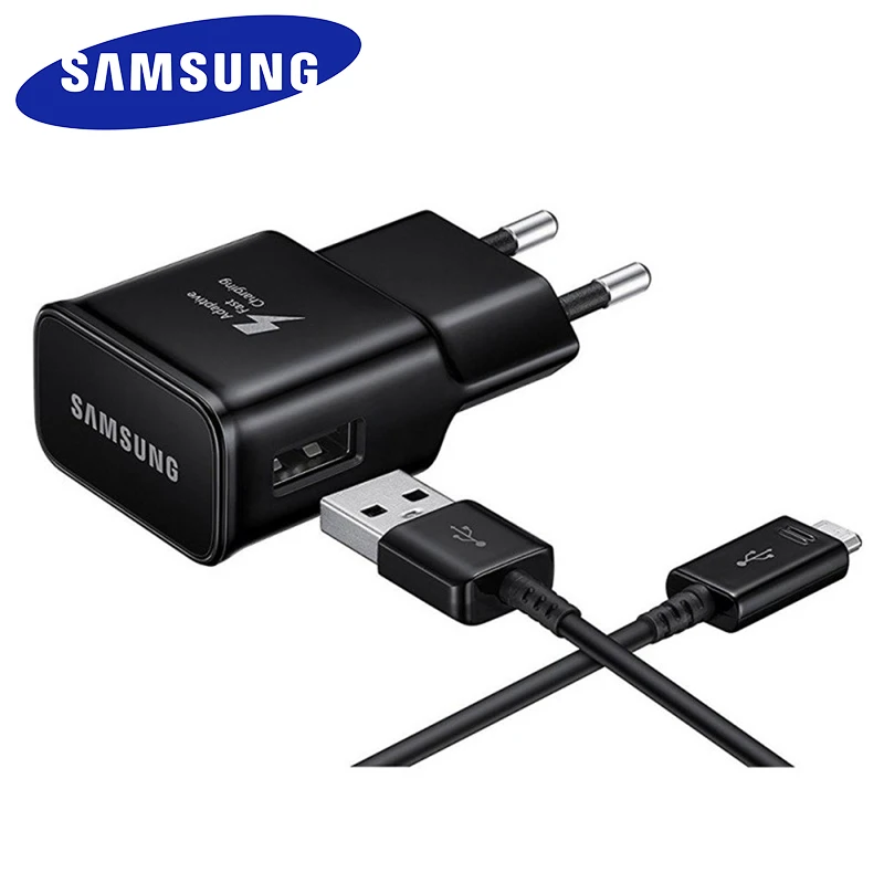 Original Samsung Charger Adaptive Fast Charger EU US Plug Adapter Micro USB Cable For Galaxy S6 S7 Edge J3 J5 J7 A3 A5 A7 Note 5
Original Samsung Charger Adaptive Fast Charger EU US Plug Adapter Micro USB Cable For Galaxy S6 S7 Edge J3 J5 J7 A3 A5 A7 Note 5