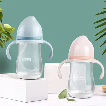 240ml milk bottle water cup PP fall resistant wide caliber straw handle plastic newborn baby anti drop Silicone Baby Bottle
240ml milk bottle water cup PP fall resistant wide caliber straw handle plastic newborn baby anti drop Silicone Baby Bottle