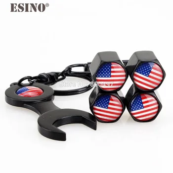 40 x Car Styling Stainless Steel Zinc Alloy Wheel Tire Valve Stem Caps Pale America Flag Universal With Mini Wrench Key Chain
40 x Car Styling Stainless Steel Zinc Alloy Wheel Tire Valve Stem Caps Pale America Flag Universal With Mini Wrench Key Chain