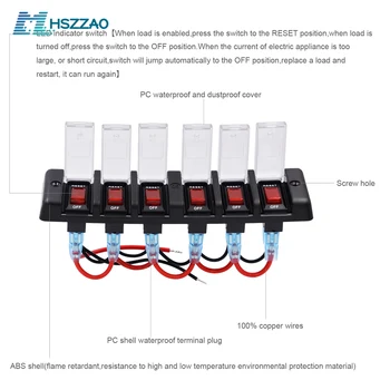 12V Car Universal Power Off Power Switch 16A 6Position Combination Circuit Breaker For Car RV Bus Boat Yacht And Most Other Cars
12V Car Universal Power Off Power Switch 16A 6Position Combination Circuit Breaker For Car RV Bus Boat Yacht And Most Other Cars
