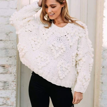 Artsnie White Casual Hand Knitted Pullovers Women Autumn 2018 O Neck Tassel Long Sleeve Streetwear Sweaters Girls Jumper Pull
Artsnie White Casual Hand Knitted Pullovers Women Autumn 2018 O Neck Tassel Long Sleeve Streetwear Sweaters Girls Jumper Pull