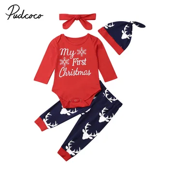 Pudcoco Newborn Baby Girls Boys Xmas Outfits Long Sleeve Cartoon Romper Tops + Deer Pants + Hats My First Christmas Clothes Set
Pudcoco Newborn Baby Girls Boys Xmas Outfits Long Sleeve Cartoon Romper Tops + Deer Pants + Hats My First Christmas Clothes Set