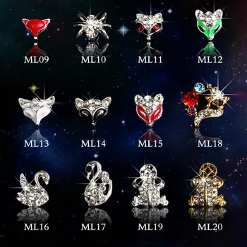 20pcs high quality silver plated full diamond fox head swan shape alloy rhinestone 3D charm DIY nail supplies accessories
20pcs high quality silver plated full diamond fox head swan shape alloy rhinestone 3D charm DIY nail supplies accessories