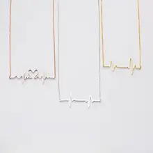 Duoying Nhịp Tim Cổ Tùy Chỉnh Nhịp Tim Trang Sức Y Tá Vòng Cổ Sẩy Thai Để Tưởng Nhớ Keepsake Mang Thai Tặng Mới Mẹ Tặng(China)