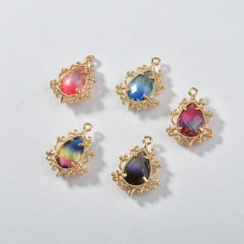 Retro Court Gradient Crystal Facet Drop Pendant DIY Necklaces Earrings Hairpin Hairpin Ornament Accessories Material 2pcs
Retro Court Gradient Crystal Facet Drop Pendant DIY Necklaces Earrings Hairpin Hairpin Ornament Accessories Material 2pcs