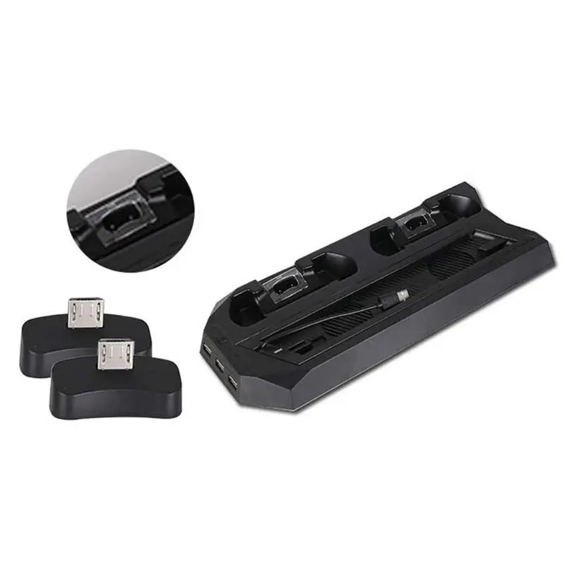 Vertical Stand Charger for PS4 Slim Pro Dual Controller Charging Station with Cooling Fan
Vertical Stand Charger for PS4 Slim Pro Dual Controller Charging Station with Cooling Fan