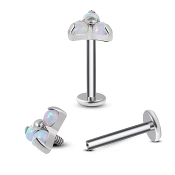 G23 Titanium Opal Stone Blaze Flower Labret Stud Helix Ear Cartilage Earrings Labret Lip Ring Body Piercing Jewelry 16G 
G23 Titanium Opal Stone Blaze Flower Labret Stud Helix Ear Cartilage Earrings Labret Lip Ring Body Piercing Jewelry 16G