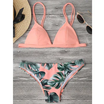 Hot Summer Women's Lingerie Leaves Flowers Print Push-Up Padded Bathing Suits Femme Ladies Slim Soft Bra Set traje de ba o mujer
Hot Summer Women's Lingerie Leaves Flowers Print Push-Up Padded Bathing Suits Femme Ladies Slim Soft Bra Set traje de ba o mujer