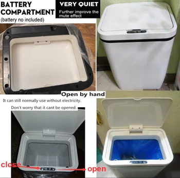 Battery Type 12L Automatic Sensor Dustbin Smart Sensor Trash Can Induction Waste Bin Rubbish Can Home Living Room Garbage Bucket
Battery Type 12L Automatic Sensor Dustbin Smart Sensor Trash Can Induction Waste Bin Rubbish Can Home Living Room Garbage Bucket
