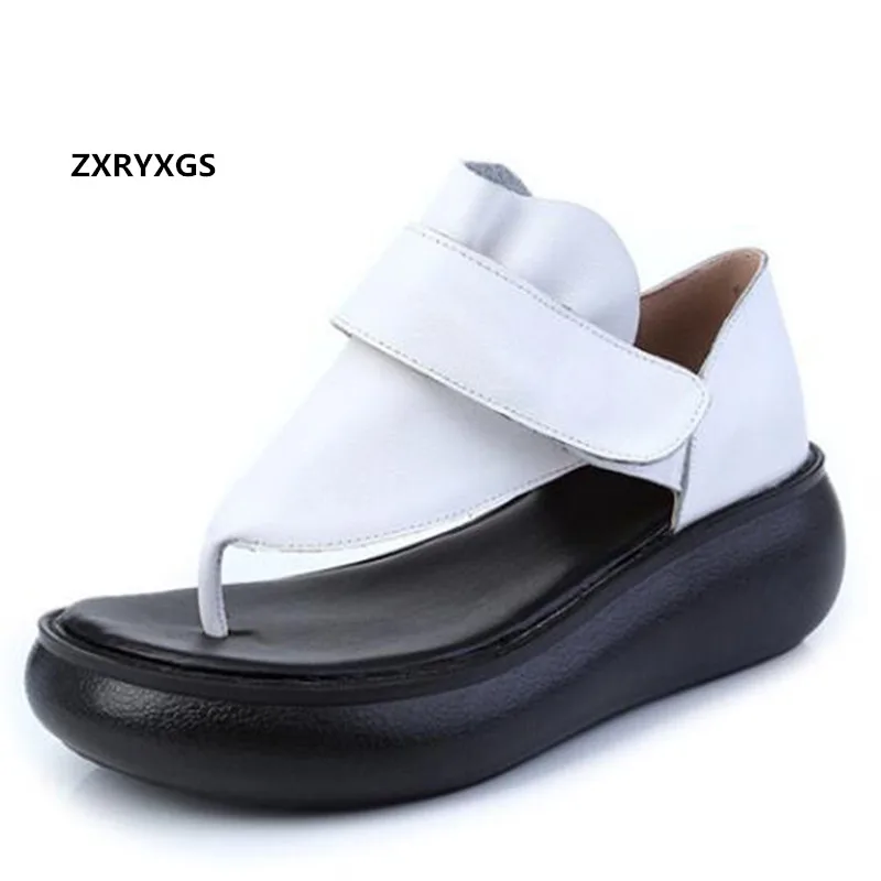 2023 New Genuine Leather Flip-flop Sandals Summer Women's Sandals Platform Wedges Heighten Sandals Roman Shoes Trend Size 32-43
2023 New Genuine Leather Flip-flop Sandals Summer Women's Sandals Platform Wedges Heighten Sandals Roman Shoes Trend Size 32-43