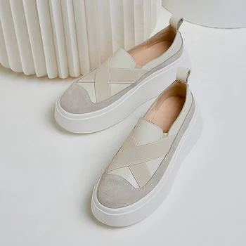 Women's genuine leathere cross strap platform flats loafers leisure soft comfortable moccasins high quality casual shoes women 
Women's genuine leathere cross strap platform flats loafers leisure soft comfortable moccasins high quality casual shoes women