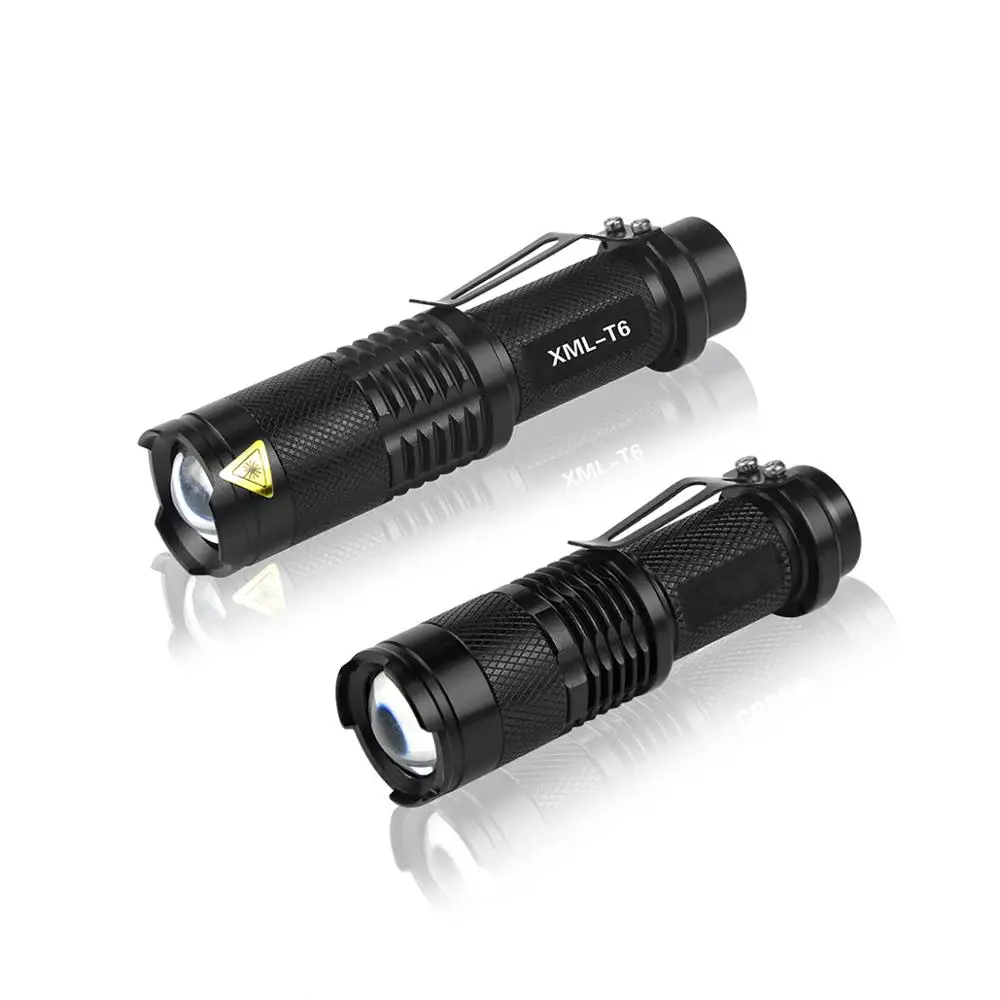 LED Flashlight Torch light Outdoor Portable Lanterna Q5 T6 Zoomable 3-mode Tactical Penlight 14500 / 18650 Camping
LED Flashlight Torch light Outdoor Portable Lanterna Q5 T6 Zoomable 3-mode Tactical Penlight 14500 / 18650 Camping