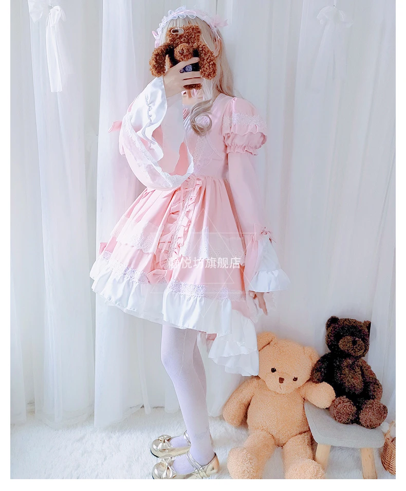 Luogen Coyoung Store Cosplay Sweet Lolita Dress Retro Lace Bowknot Flare Sleeve Victorian Kawaii Girl Gothic 19 Luogen Coyoung Store Cosplay Sweet Lolita Dress Retro Lace Bowknot Flare Sleeve Victorian Kawaii Girl Gothic -Zentai shop online Hd8aad9c7aeb541d590370dad37522f2fB.jpg