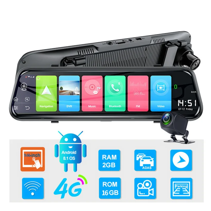 Newest Android 8.1 ADAS 2+16G 10" GPS Navigation Dash Cam Camera WIFI Car DVR Bluetooth Dashcam 1080P Dual Lens Auto Recorder
Newest Android 8.1 ADAS 2+16G 10" GPS Navigation Dash Cam Camera WIFI Car DVR Bluetooth Dashcam 1080P Dual Lens Auto Recorder