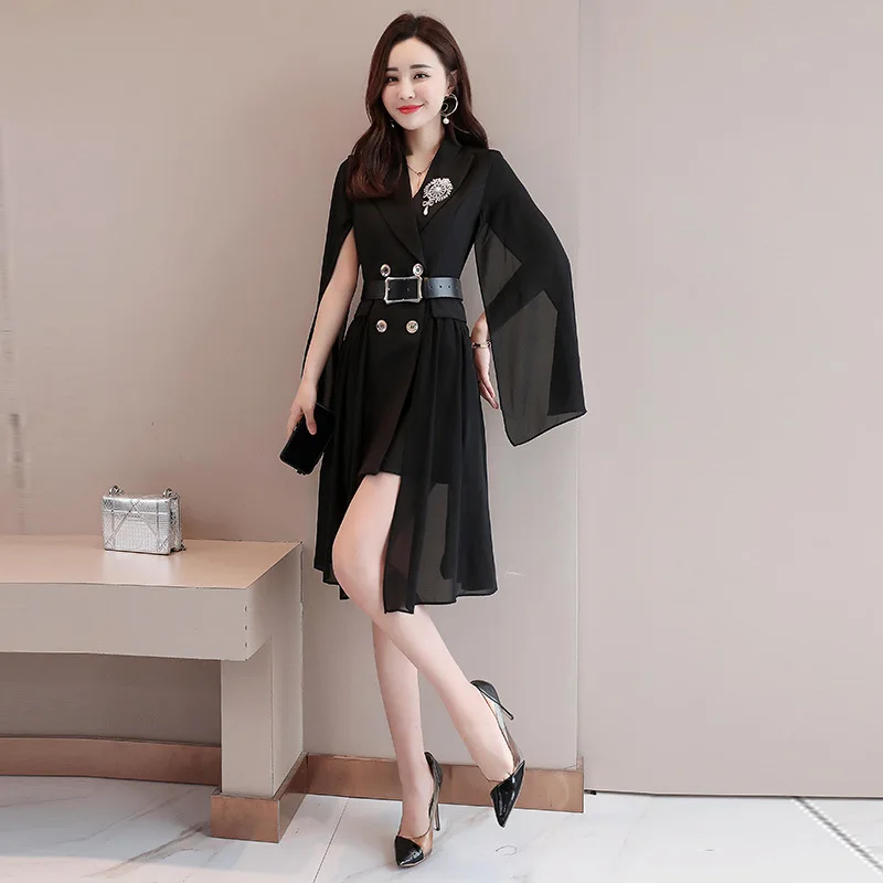 Cloak Shawl Small Suit Coat Female Spring 2019 New Style Europe And America Graceful Trench Coat Mid-length Mantle Tops
Cloak Shawl Small Suit Coat Female Spring 2019 New Style Europe And America Graceful Trench Coat Mid-length Mantle Tops