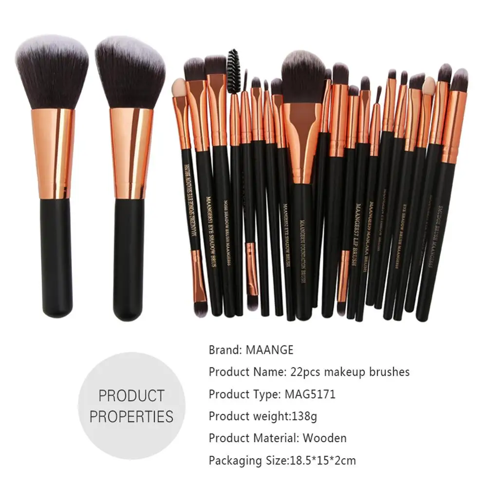 MAANGE Makeup Brushes Tools Set Professional Cosmetic Foundation Powder Blush Eye Shadow Blend Make Up Brushes Tool Beauty Kit
MAANGE Makeup Brushes Tools Set Professional Cosmetic Foundation Powder Blush Eye Shadow Blend Make Up Brushes Tool Beauty Kit