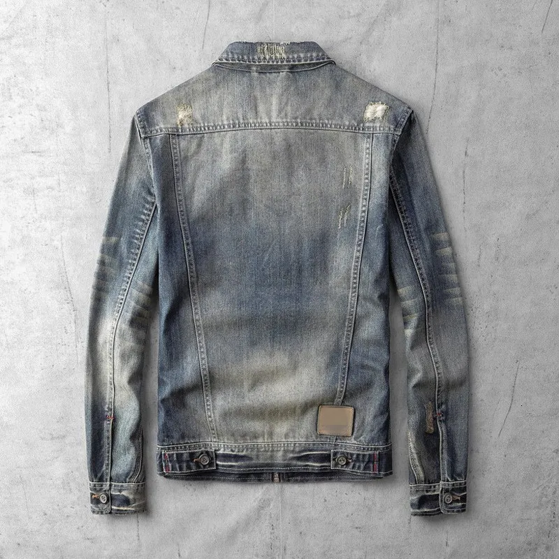 Korean Fashion Hole Ripped Pockets Mens Denim Jackets Long Sleeve Slim Fit Zipper Fly 100% Cotton Male Outerwear Coats Plus Size
Korean Fashion Hole Ripped Pockets Mens Denim Jackets Long Sleeve Slim Fit Zipper Fly 100% Cotton Male Outerwear Coats Plus Size