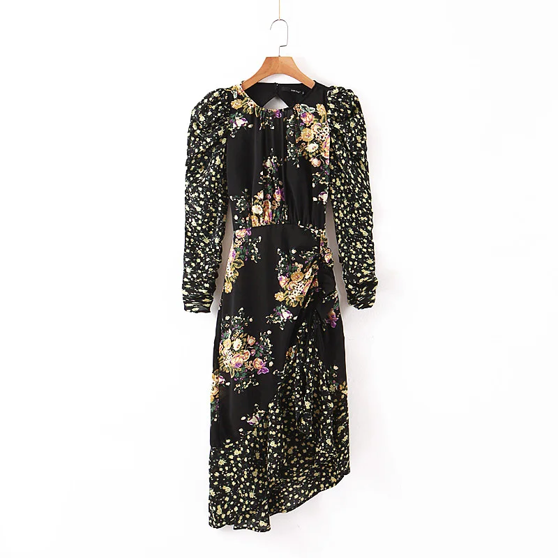 Vintage Floral Print Asymmetrical Long Dress Sexy Women Backless O-Neck Dresses Elegant Ladies Chic Vestidos
Vintage Floral Print Asymmetrical Long Dress Sexy Women Backless O-Neck Dresses Elegant Ladies Chic Vestidos