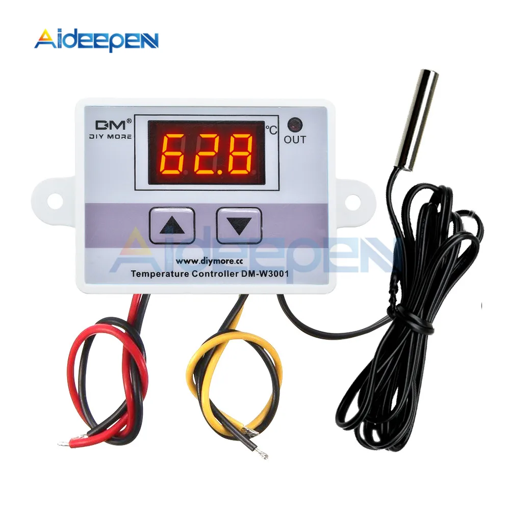 XH-W3001 W3001 Temperature Controller Digital LED AC 220V Thermometer Thermo Controller Switch Probe Max 10A NTC10K
XH-W3001 W3001 Temperature Controller Digital LED AC 220V Thermometer Thermo Controller Switch Probe Max 10A NTC10K