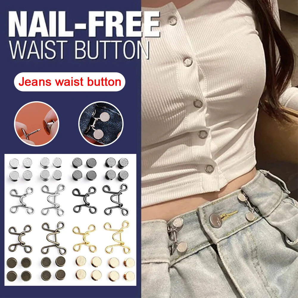 10 Set Adjustable Snap Button Without Nails Set Women Loose Pants Adjustable Button Buckle For Jeans Pants Tight Ceinture Femme
10 Set Adjustable Snap Button Without Nails Set Women Loose Pants Adjustable Button Buckle For Jeans Pants Tight Ceinture Femme