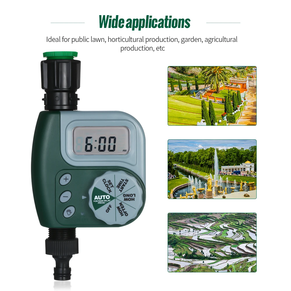 Automatic Digital Garden Water Timer Watering Irrigation System Controller with Filter Auto Timer Outdoor Irrigation Garden
Automatic Digital Garden Water Timer Watering Irrigation System Controller with Filter Auto Timer Outdoor Irrigation Garden