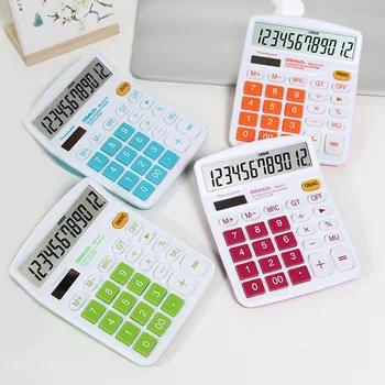 Desktop Calculator Environmental Protection Abc Plastic 12-digit Digital Display Solar Dual Power Color Calculator Os-837vc
Desktop Calculator Environmental Protection Abc Plastic 12-digit Digital Display Solar Dual Power Color Calculator Os-837vc