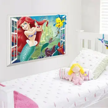 Cartoon Mermaid Princess Wall Sticker for Girls Rooms Cute Fish Sea Fairy Imitation Window Wallpapers Home Decoration Bedroom
Cartoon Mermaid Princess Wall Sticker for Girls Rooms Cute Fish Sea Fairy Imitation Window Wallpapers Home Decoration Bedroom