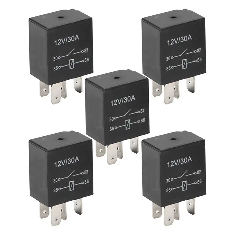 5 X 30A Ампер 12В 4Pin авто реле комплект SPST для вентилятор топливный насос светильник