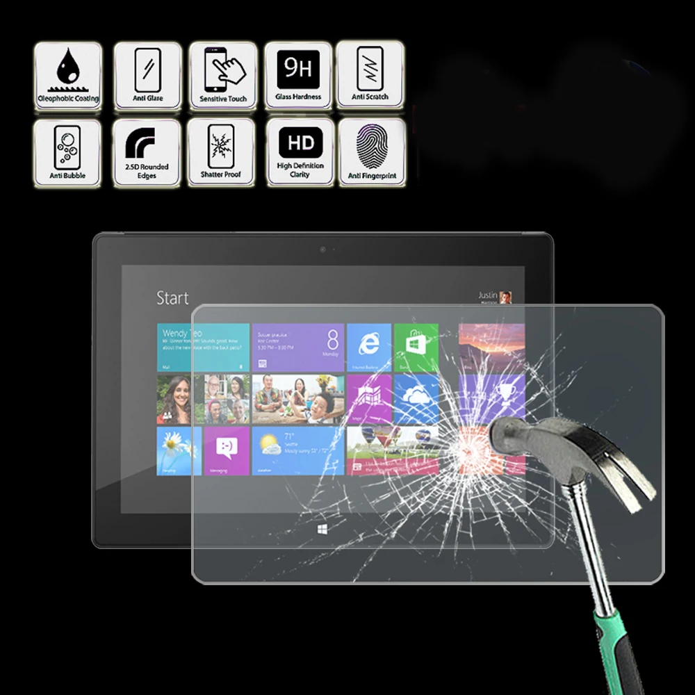 For Microsoft Surface PRO - Tablet Tempered Glass Screen Protector Cover Anti Fingerprint Screen Film Protector Guard Cover
For Microsoft Surface PRO - Tablet Tempered Glass Screen Protector Cover Anti Fingerprint Screen Film Protector Guard Cover