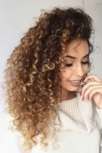 Pelo Rizado Afro, ondulado, sintético, resistente al calor, ondas profundas, extensiones de cabello, marrón, 2 unidades/lote, 26 pulgadas