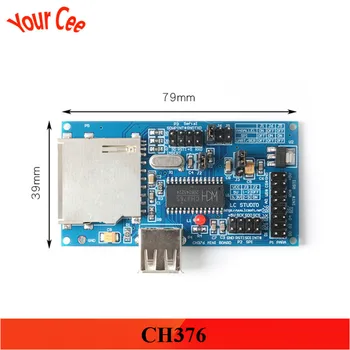 

CH376 CH376S USB Development Board Evaluation Board Module SD Card 12MHz Crystal Oscillator Serial Port 8-bit Parallel Port