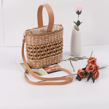 Women Straw Crossbody Ladies Beach Shoulder Bags Rattan Woven Ladies Weaving Bucket Beach Holiday Messenger Handbag 
Women Straw Crossbody Ladies Beach Shoulder Bags Rattan Woven Ladies Weaving Bucket Beach Holiday Messenger Handbag
