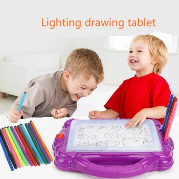 Children Watercolor Board Electric Light Writing Board Color Graffiti Lighting Drawing Board Painting Toy Cross Border
Children Watercolor Board Electric Light Writing Board Color Graffiti Lighting Drawing Board Painting Toy Cross Border