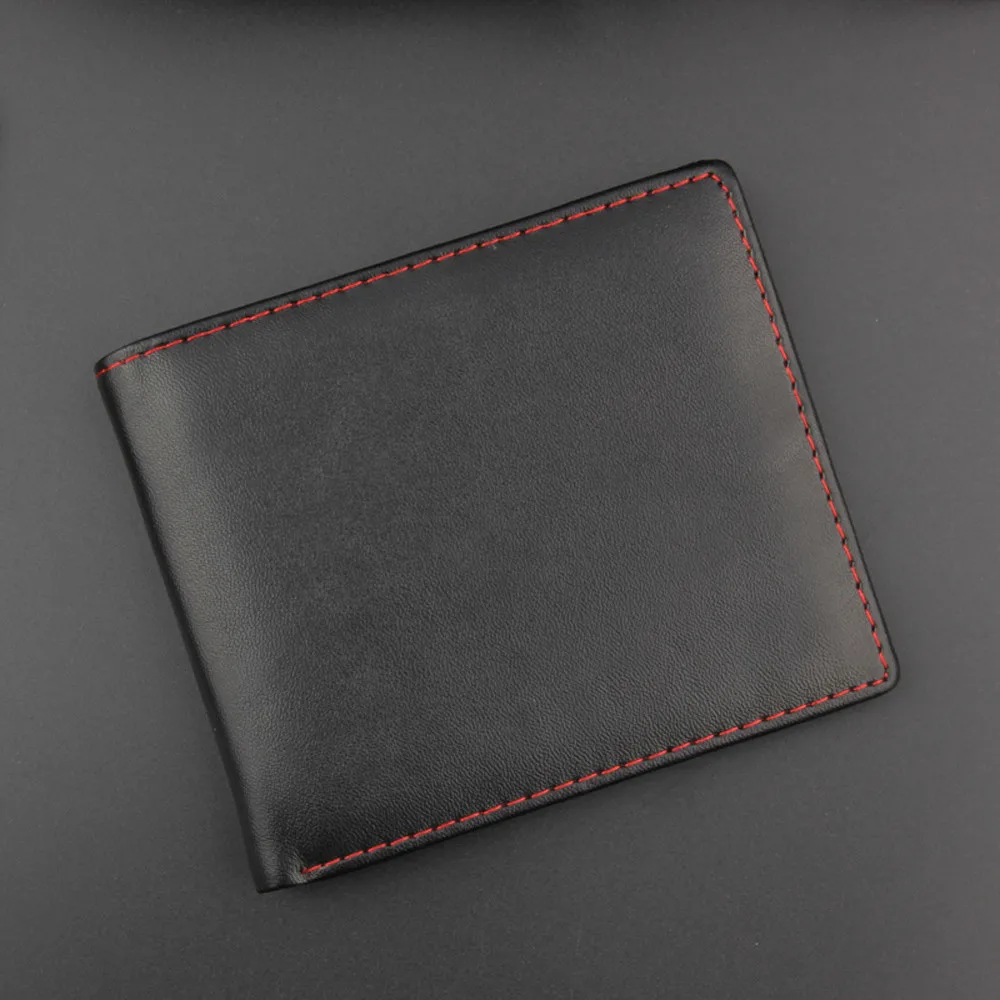 Фото Men's Wallet Leather black Credit Card Holder Slim Bifold Short Business Men кошелек мужскойDropship Y1.7 | Багаж и